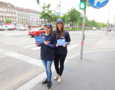 Flyerverteilung Wiener Wasser Agentur Neutor